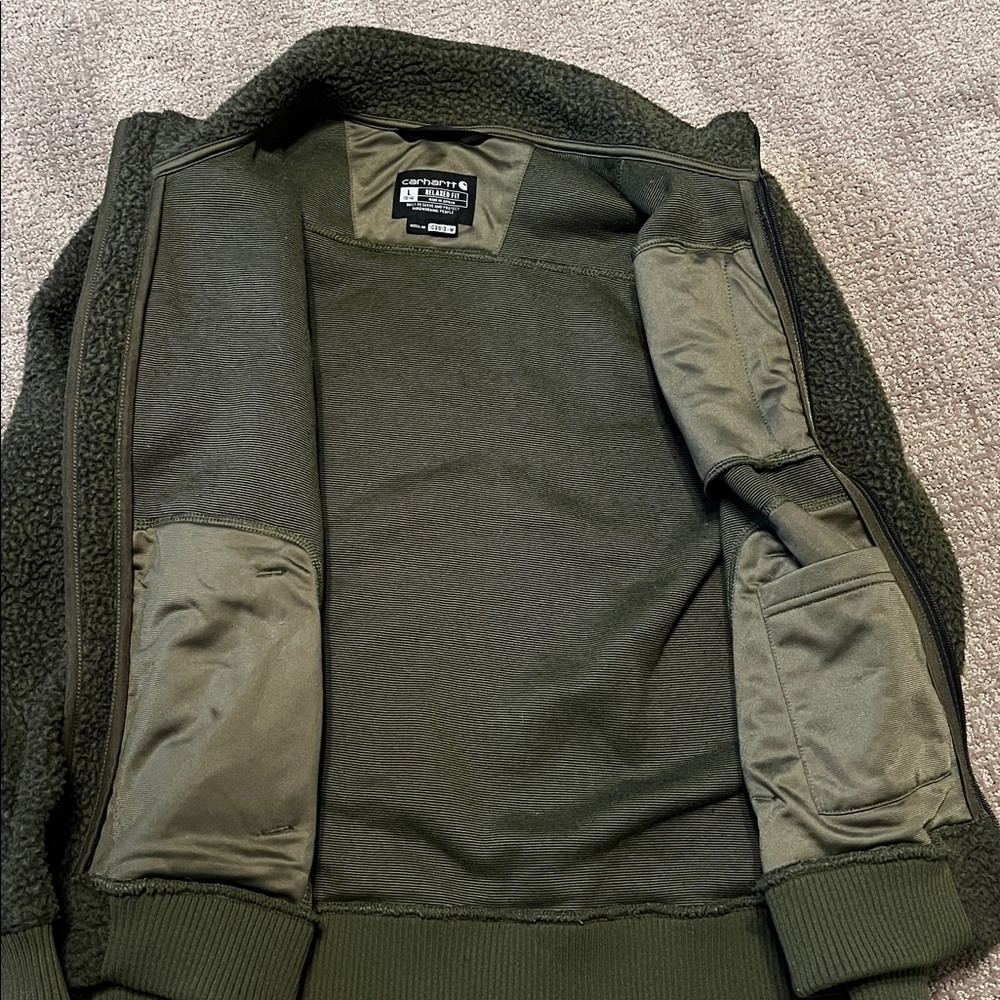 Carhartt Olive Fleece Jacket - Picture 2 of 2